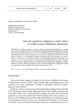 Soil and vegetation conditions in small valleys at southern coast of