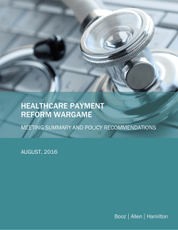 healthcare payment reform wargame