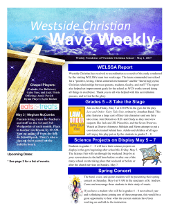 May 1, 2017 - Westside Christian School