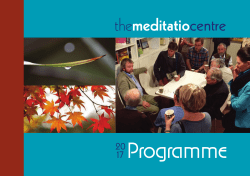 Meditation 2016 programme