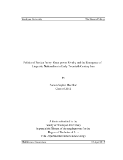 Politics of Persian Purity: Great power Rivalry and the