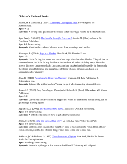 EB Insects in Children`s Fictional Books