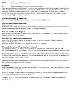 Posting job openings on our website and other recruiting sites