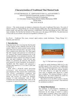 Characterization of Traditional Thai Musical Scale