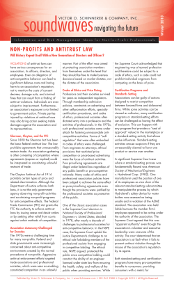 Non-profits and Antitrust Law