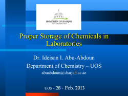 Proper Storage of Chemicals in Laboratories
