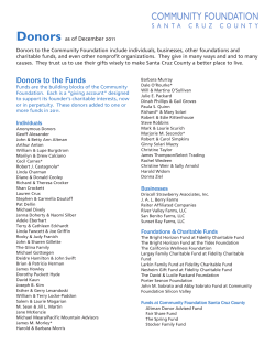 Donors - Community Foundation Santa Cruz County