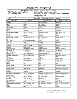 Elementary Language Arts Through ESOL