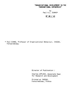 "ORGANIZATIONAL DEVELOPMENT IN THE