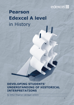 Pearson Edexcel A level in History