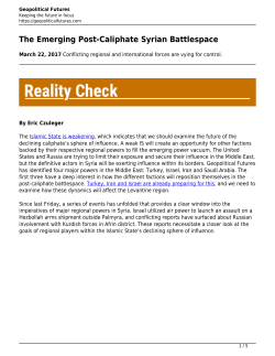 The Emerging Post-Caliphate Syrian Battlespace