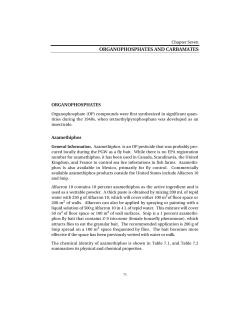 ORGANOPHOSPHATES AND CARBAMATES