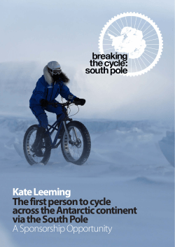 Kate Leeming The first person to cycle across the Antarctic continent