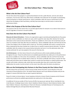 Act One Culture Pass &ndash; Pima County
