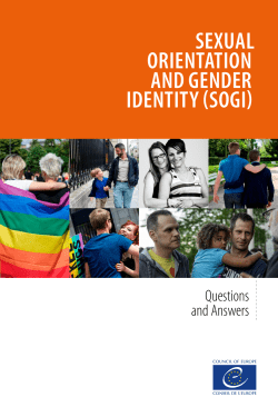 SEXUAL ORIENTATION AND GENDER IDENTITY (SOGI)