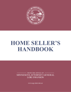 home seller`s handbook - Minnesota Attorney General