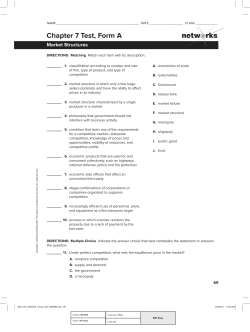 netw rks Chapter 7 Test, Form A