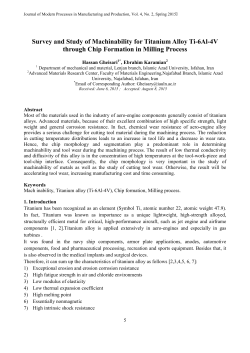 Survey and Study of Machinability for Titanium Alloy Ti-6Al