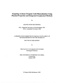 Targeting Archean Orogenic Gold Mineralization Using Physical
