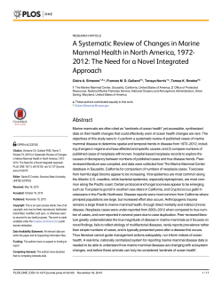 A Systematic Review of Changes in Marine Mammal Health in North
