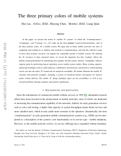 The three primary colors of mobile systems