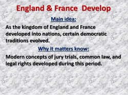 England and France Develop