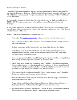 Fundraising Tips - Dirty 30 Running