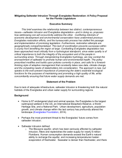 Mitigating Saltwater Intrusion Through Everglades Restoration: A