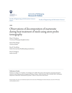 Observations of decomposition of martensite