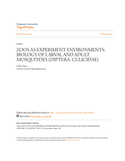 zoos as experiment environments: biology of larval and