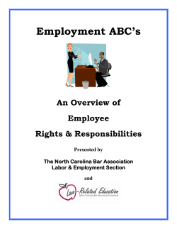 employee rights - North Carolina Bar Association