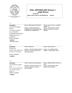 Civil Jury-Non Jury Trial Calendar