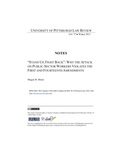 Print this article - University of Pittsburgh Law Review