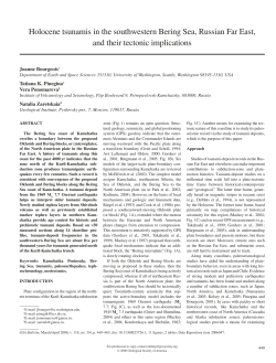 Holocene tsunamis in the southwestern Bering Sea, Russian Far