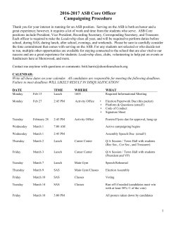 ASB Core Officer Election Packet
