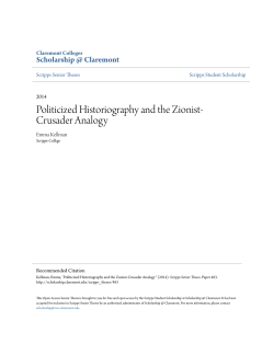 Politicized Historiography and the Zionist