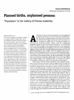 "Population" in the making of Chinese modernity