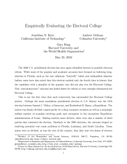 Empirically evaluating the electoral college. In