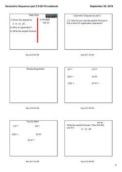 Geometric Sequence part 2 9-26