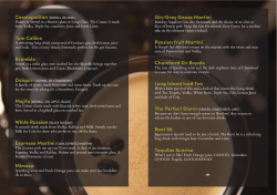 Tom Collins Bramble Mimosa Gin/Grey Goose Martini Passion fruit