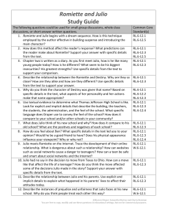 Romiette and Julio Study Guide