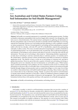 Are Australian and United States Farmers Using Soil Information for