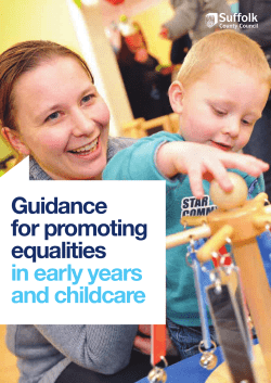Guidance for promoting in early years and childcare