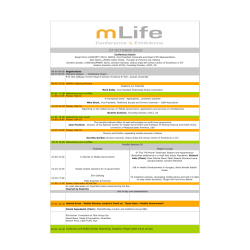 Please click to the Draft Program for the mLife 2010 in PDF.