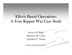 Effects Based Operations: A Yom Kippur War Case Study