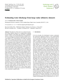 Estimating water discharge from large radar altimetry datasets