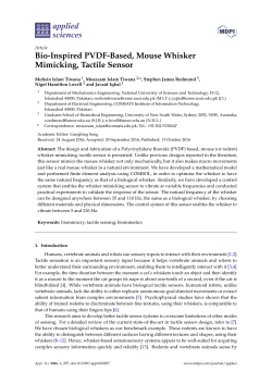 Bio-Inspired PVDF-Based, Mouse Whisker Mimicking, Tactile Sensor