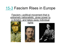Fascism Rises in Europe