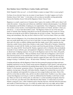 Dear Simsbury Soccer Club Players, Coaches, Family, and Friends