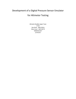 Development of a Digital Pressure Sensor Emulator for Altimeter